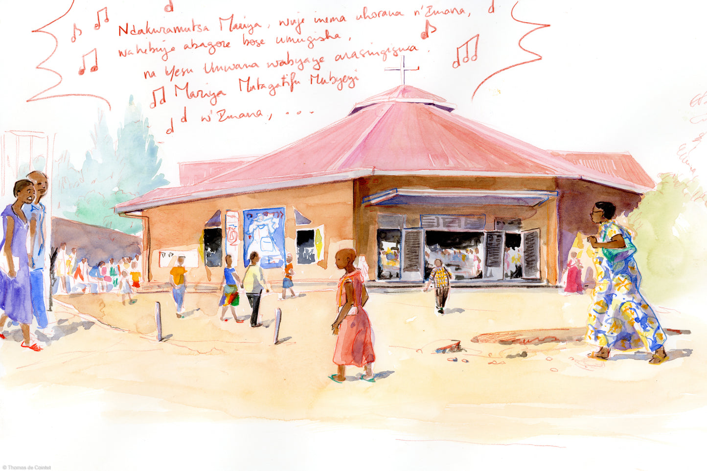 Messe du dimanche au Centre de la Communauté de l'Emmanuel à Kigali