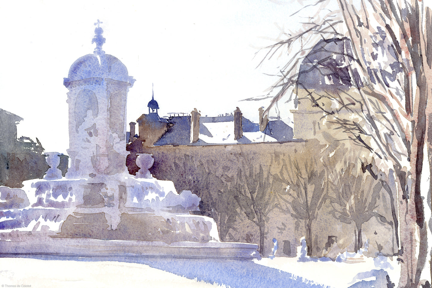Place Saint Sulpice en hiver