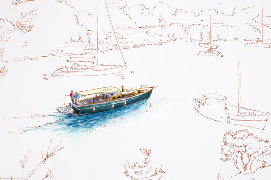 Le Catarina sortant de la Calanque de Port Miou