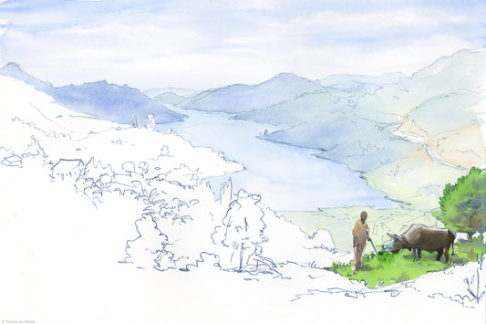 Vue panoramique sur le la Kivu à Mugonero