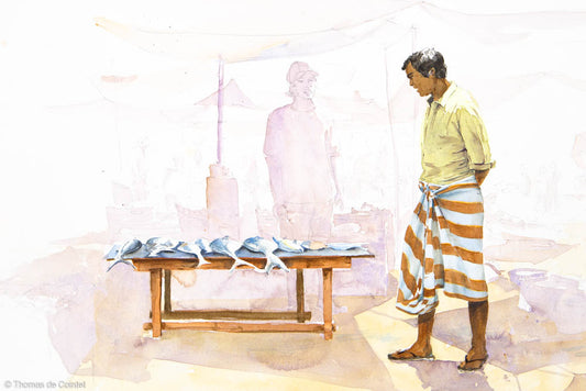 Homme au marché de Negombo