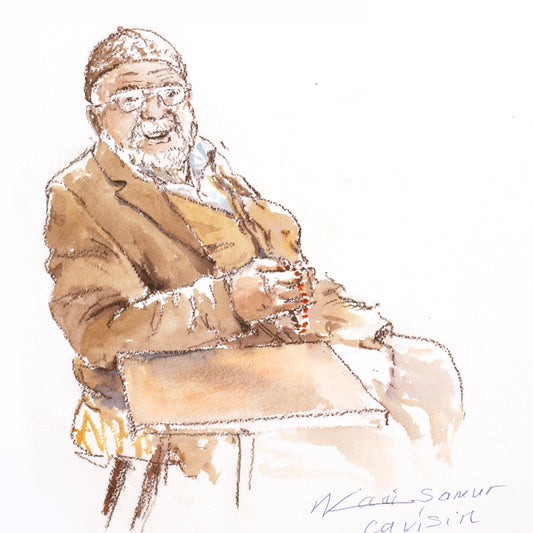 Discussion au café du village de Cavusin